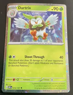 Dartrix 014/197 Cosmos Holo LP Pokemon Card - Image 1