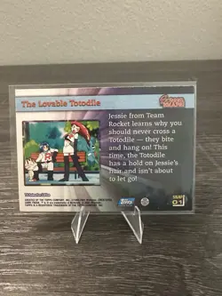 The Lovable Totodile Snap01 Topps Johto Series 1 2001 Pokemon Card - Image 2