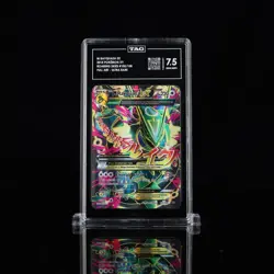 2015 POKEMON XY ROARING SKIES #105 FULL ART/M RAYQUAZA EX TAG 7.5 - Image 1