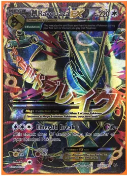 2015 POKEMON XY ROARING SKIES #105 FULL ART/M RAYQUAZA EX TAG 7.5 - Image 3