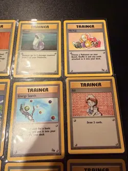 Vintage Pokemon Base Set Trainer Card Lot 12 WOTC - Image 3