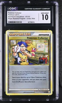 CGC 10 Pokemon Collector 97/123 League Promo Crosshatch Reverse Holo Pokemon - Image 1