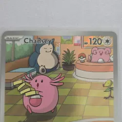 Pokemon TCG Chansey 187/167 Twilight Masquerade IR Full Art Holo English 120 HP - Image 2
