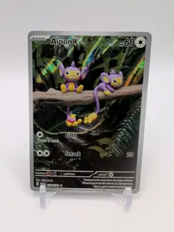 Pokemon Aipom 211/182 SV04 Paradox Rift Illustration Rare Holo 60 HP - Image 1