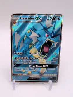 Pokemon Gyarados GX TCG Full Art Holo Card Crimson Invasion 101/111 - Image 1