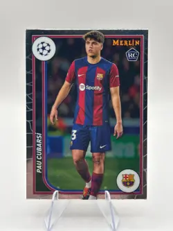 Pau Cubarsi 2023-24 Topps Merlin UEFA Club #103 Rookie Trading Card - Image 1