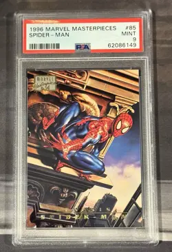 1996 Marvel Masterpieces #85 Spider-Man - PSA 9 Mint - Image 1