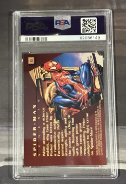 1996 Marvel Masterpieces #85 Spider-Man - PSA 9 Mint - Image 2