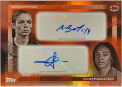 Aitana Bonmati & Salma Paralluelo 5/5 Dual Autograph Topps Simplicidad 2024/25 - Image 1