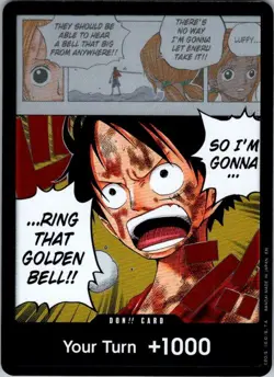 DON!! Card Monkey D. Luffy "Ring That Golden Bell!!" (Luffy) One Piece Foil NM - Image 1