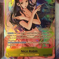 Bandai Nico Robin EB03-055 Anime 25th Collection SR Foil Alt Art 8000 Power - Image 3