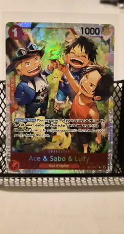 One Piece CCG Ace & Sabo & Luffy (Alternate Art) OP13-007 SR NM/M - Image 3