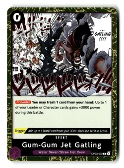 Gum-Gum Jet Gatling (Reprint) OP03-072 PB -The Best- Vol. 2 One Piece NM - Image 1