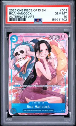 2025 ONE PIECE OP13-CARRYING ON HIS WILL ALTERNATE ART #051 BOA HANCOCK PSA 10 - Image 1