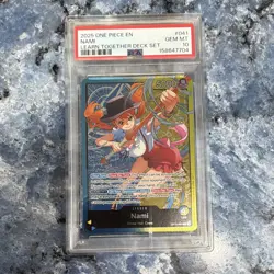 Bandai Nami OP11-041 Learn Together Deck Set Leader Holo Special PSA 10 EN 2025 - Image 2