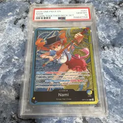 Bandai Nami OP11-041 Learn Together Deck Set Leader Holo Special PSA 10 EN 2025 - Image 3