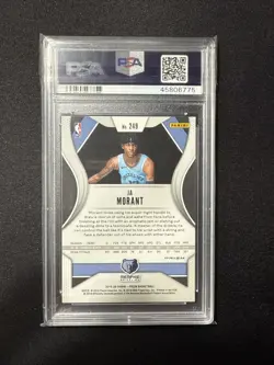2019 Panini Prizm Ja Morant RC PSA 10 Purple Wave Grizzlies Rookie GEM MT #249 - Image 2