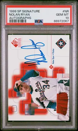 Nolan Ryan 1999 SP Signature Edition #NR Autograph HOF Auto PSA10 GEM MT - Image 1