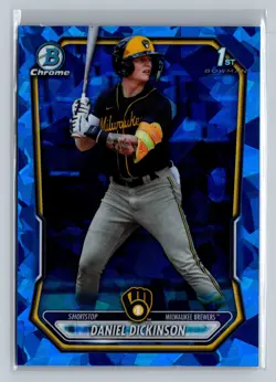 2026 Bowman Sapphire Daniel Dickinson #BCP-50 Chrome 1st Prospect Brewers - Image 1