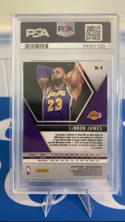 2019 Panini Mosaic #8 LeBron James PSA 10 GEM MINT - Image 2