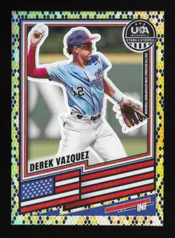 Derek Vazquez 2026 Panini Stars & Stripes Snakeskin Prizm Case Hit RC SSP RARE - Image 1