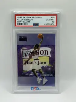 1998-99 Skybox Premium - Allen Iverson That's Jam #10 76ers - PSA 10 Gem Mint - Image 1
