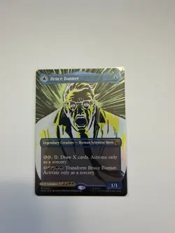 MTG Magic Marvel Super Heroes Foil Bruce Banner Borderless 0390 - Image 4