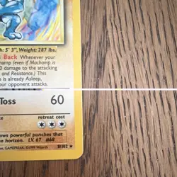 Pokemon Base Set Machamp 1st Edition Holo 8/102 WOTC 1999 LP - Image 2