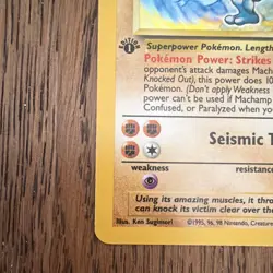 Pokemon Base Set Machamp 1st Edition Holo 8/102 WOTC 1999 LP - Image 5