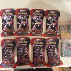 LOT OF 8 - DESTINED RIVALS SLEEVED BOOSTER PACKS NEW SEALED*free bulk included* - Image 1