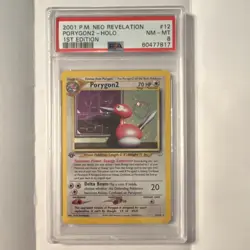 2001 Pokemon Neo Revelation Porygon2 1st Edition Holo Rare 12/64 PSA 8 English - Image 1
