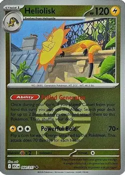 Heliolisk (Quick Ball) 064/217 Holo Ascended Heroes Pokemon Reverse Holo LP - Image 1
