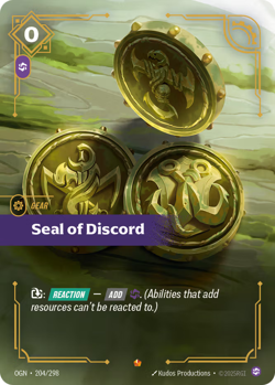 Riftbound TCG League Of Legends Origins Seal of Discord 204/298 NM - Image 1