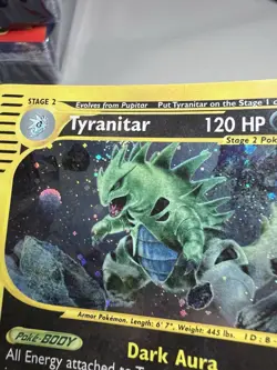 SWIRL 2002 Expedition Tyranitar Holo Foil Rare 29/165 WOTC Vintage Pokemon - Image 4