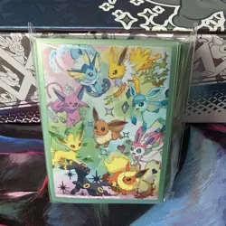 Pokemon TCG Eevee & Evolutions 64 Premium Matte Standard Sleeves Green - Image 1