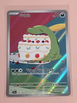 Pokemon TCG - Gulpin 154/142 Stellar Crown Illustration Rare (Shiny) - NM - Image 1