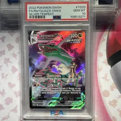 2022 POKEMON SWORD & SHIELD SILVER TEMPEST #TG20 FULL ART/RAYQUAZA VMAX PSA 10 - Image 1