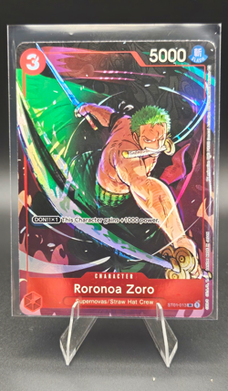 Bandai One Piece Card Game Roronoa Zoro ST01-013 SR Holo Character 5000 - Image 1