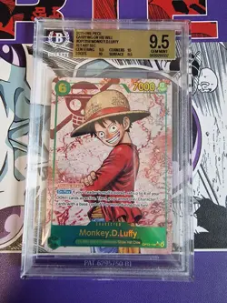 One Piece Monkey.D.Luffy OP13-118 Alt SEC English BGS 9.5 - Image 1