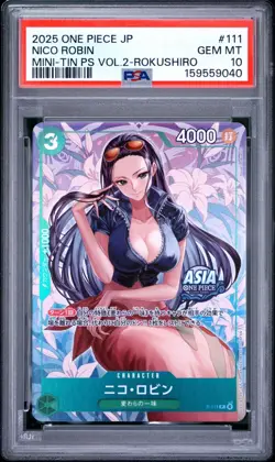 One Piece SEQUENTIAL PSA 10 Asia Mini-Tin Vol.2 Promos Nami Robin Bonney 6cards - Image 4