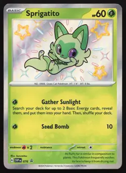 Sprigatito - SVP 076 - Shining Rare - SV Black Star Promos - Pokemon Card - Image 1