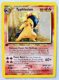TYPHLOSION #17 17/111 1ST EDITION POKEMON NEO GENESIS HOLO RARE WOTC TCG 200P - Image 1