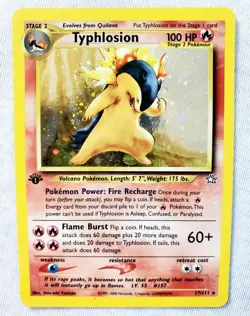 TYPHLOSION #17 17/111 1ST EDITION POKEMON NEO GENESIS HOLO RARE WOTC TCG 200P - Image 3
