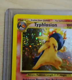 Pokemon TCG Typhlosion #17/111 Rare Holo w/ Swirl - Neo Genesis - LP - Image 3