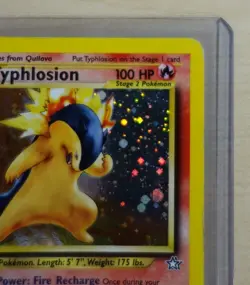 Pokemon TCG Typhlosion #17/111 Rare Holo w/ Swirl - Neo Genesis - LP - Image 4