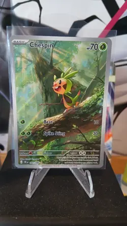 Pokemon TCG - Chaos Rising - Chespin Illustration Rare 087/086 - Mint - Image 1