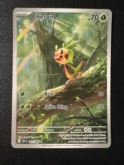 Pokemon TCG Chaos Rising 087/086 Chespin Illustration Rare - NM - Image 1