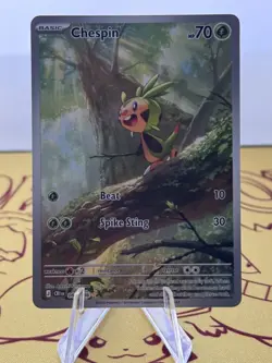 Pokemon TCG Chespin 087/086 Illustration Rare Chaos Rising Holo Card NM - Image 1