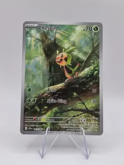 Pokemon TCG Chaos Rising Chespin Full-Art Illustration Rare 087/086 - Image 1