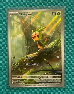 Pokemon TCG Chespin Chaos Rising 087/086 Illustration Rare - Image 1